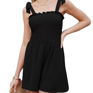 Black Smocked Old Navy Romper